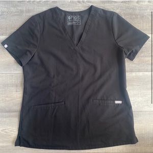 FIGS Black Casma Scrub Top